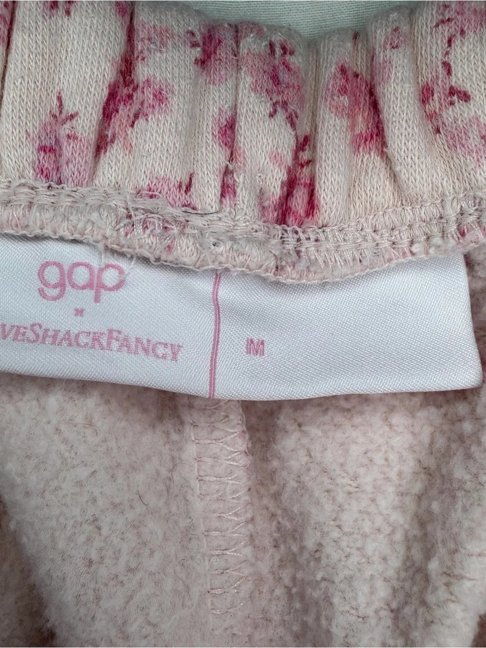 Gap × LoveShackFancy Kids Pink Floral Jogger Sweatpants Girls Sz M